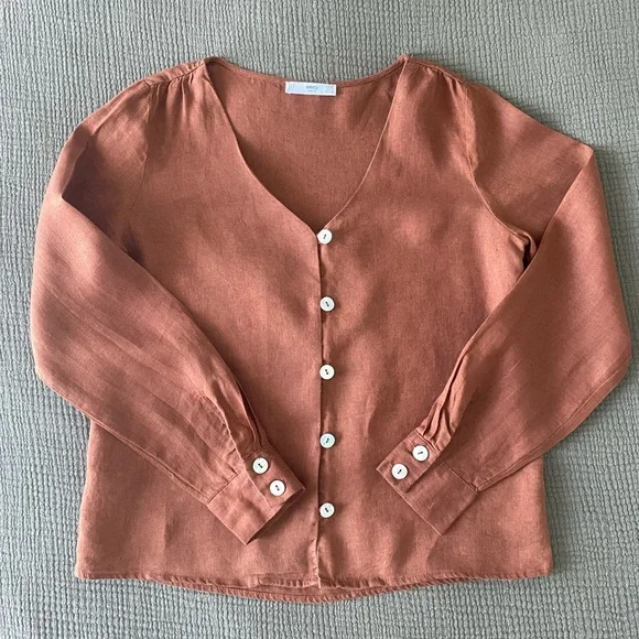 Mango Linen Top - Picture 4 of 7